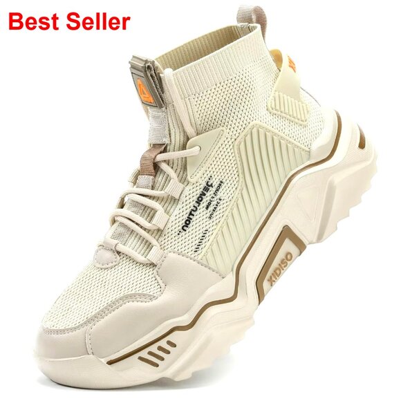 High Top Casual Walking Shoes Non Slip Breathable Mesh Lightweight Sneakers